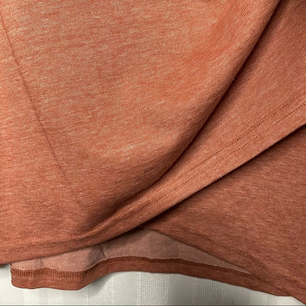 Nordstrom Leith Sleeveless Ruched Bodycon Mini Tank Dress Medium Orange Cocktail - Picture 5 of 8